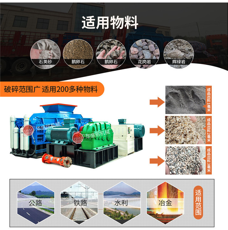 對(duì)輥制砂機(jī)適應(yīng)物料范圍